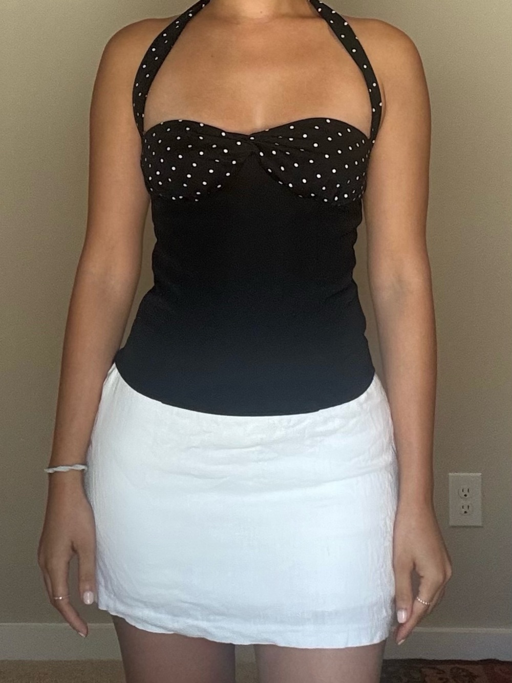 Abercrombie & Fitch white linen skort